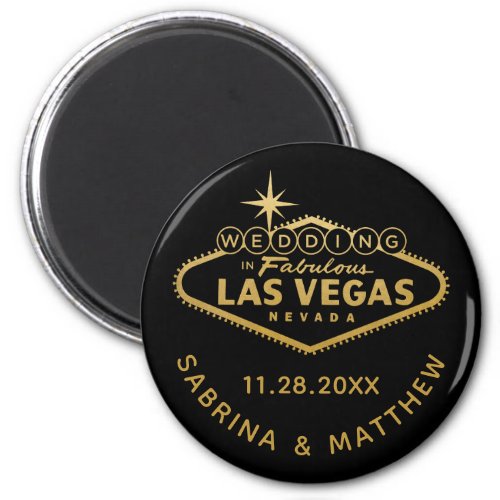 Las Vegas Wedding Save the Date or Favor Magnet