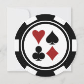 Las Vegas Wedding Save The Date Poker Chip Casino Invitation (Back)