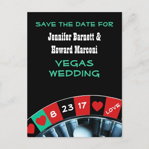 Las Vegas Wedding Save The Date Post Card