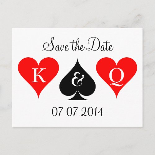 Las Vegas wedding save the date postcards