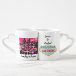 Las Vegas Wedding Souvenir Coffee Mug Set<br><div class="desc">For couples getting married in Las Vegas ,  Nevada ,  a special wedding memento or souvenir. Lucky in love theme with the famous welcome to fabulous las Vegas sign and fun casino theme art.</div>