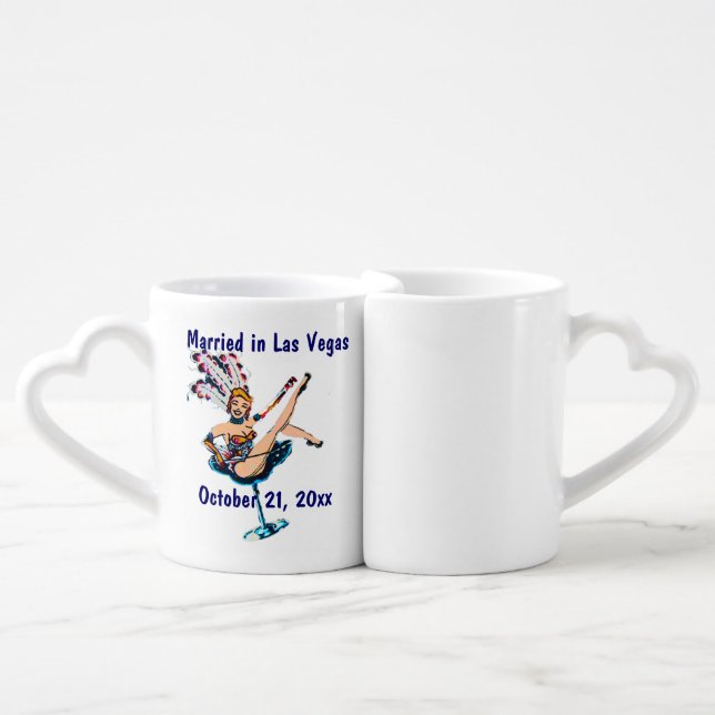 Las Vegas Wedding Souvenir Coffee Mug Set (Front Nesting)