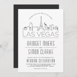 Las Vegas Wedding | Stylized Skyline Invitation