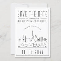 Las Vegas Wedding | Stylized Skyline Save the Date