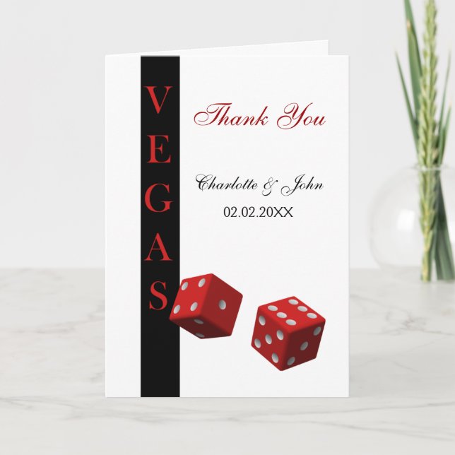 Las Vegas Wedding Thank You cards (Front)
