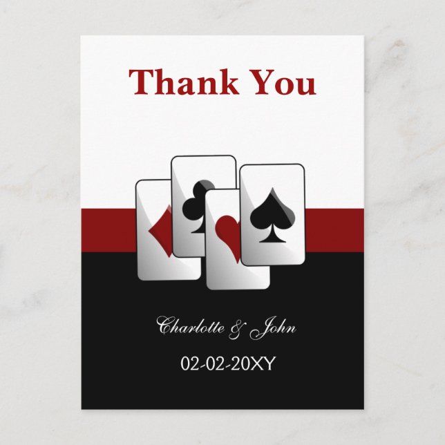 Las Vegas Wedding Thank You cards (Front)