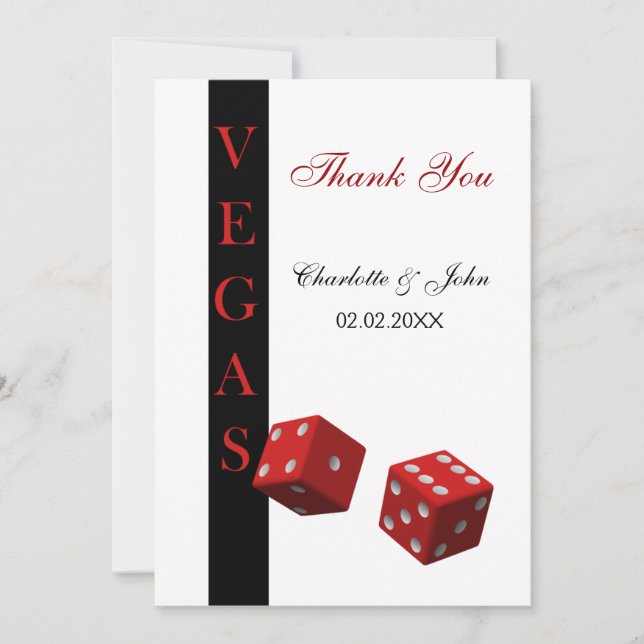 Las Vegas Wedding Thank You cards (Front)