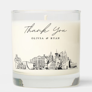 Las Vegas Wedding Thank You Gift Custom Candle