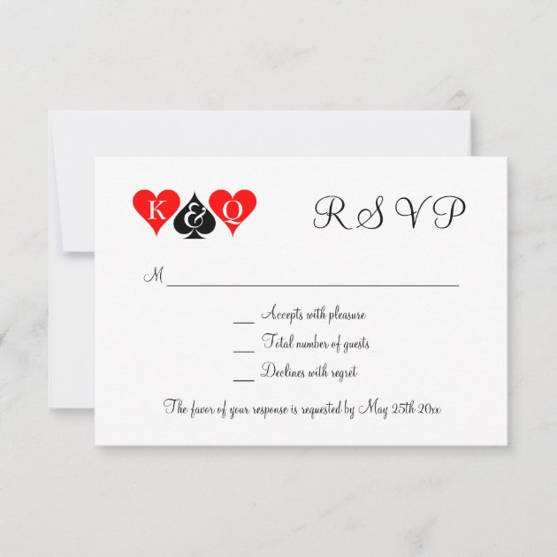 Las Vegas Wedding Theme RSVP Wedding Cards