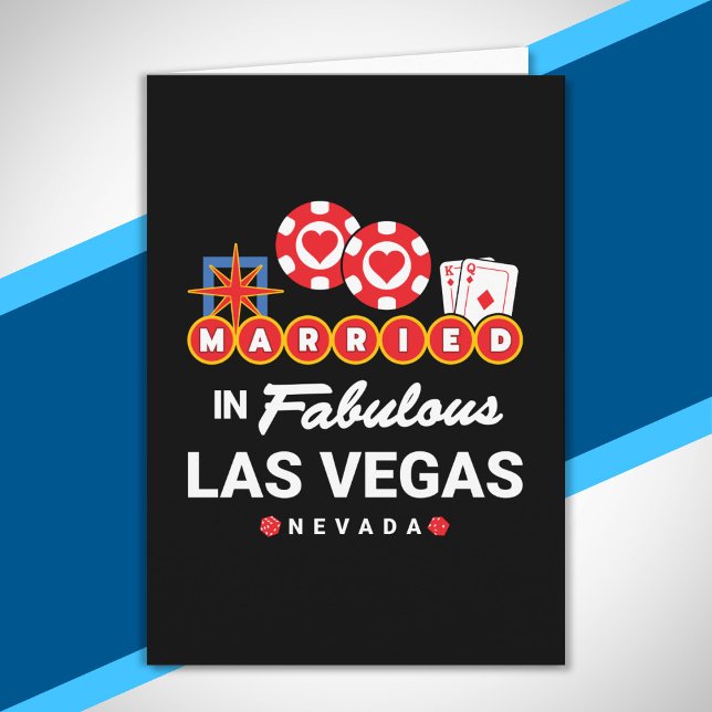 Las Vegas Wedding - Vegas Couple Married In Vegas Card (Creator Uploaded)