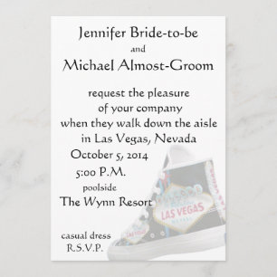 Las Vegas Wedding : walk down the aisle Invitation