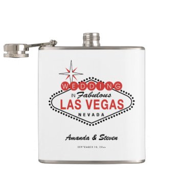 Las Vegas Wedding | Wedding Flask by WeddingCentre at Zazzle