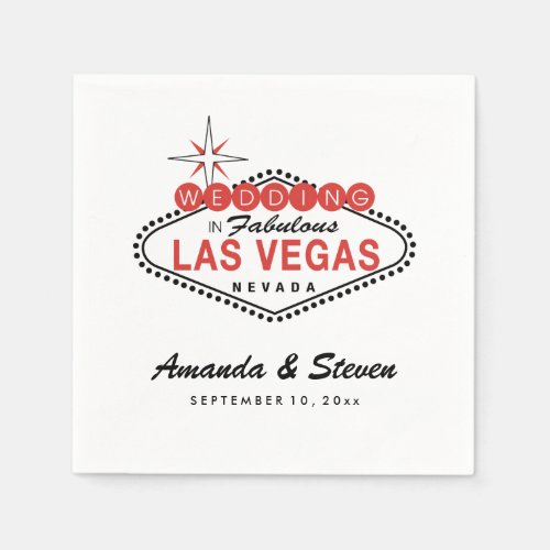 Las Vegas Wedding  Wedding Paper Napkins