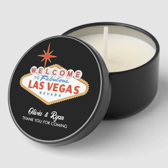 Las Vegas Wedding Welcome Gift Mini Candle Favors (Corner)