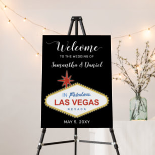 Custom Welcome to Fabulous Las Vegas Nevada Sign Wedding 225-041