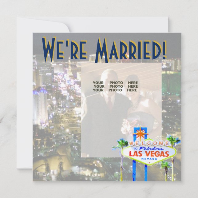 Las Vegas Weddings Announcement Photo Card (Front)