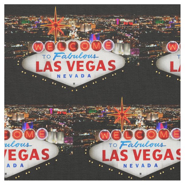 Lucky Las Vegas Fabric Zazzle