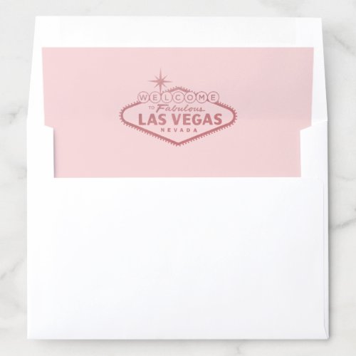 Las Vegas Welcome in Rose Gold Pink Envelope Liner