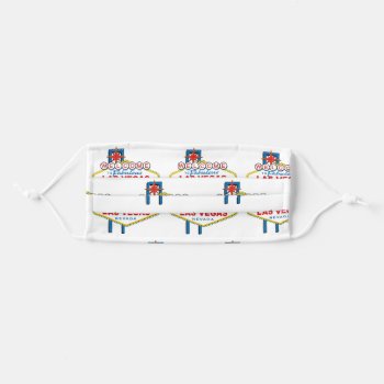 Las Vegas Welcome Sign Adult Cloth Face Mask by knudsonstudios at Zazzle