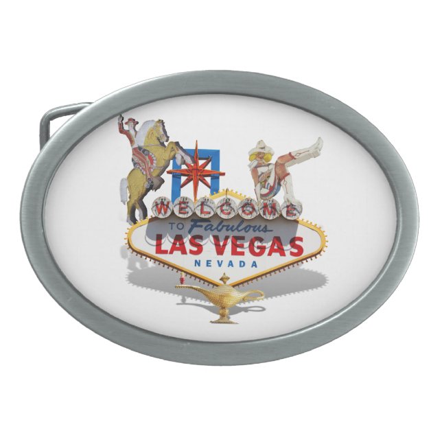 Las Vegas Welcome Sign Belt Buckle (Front)