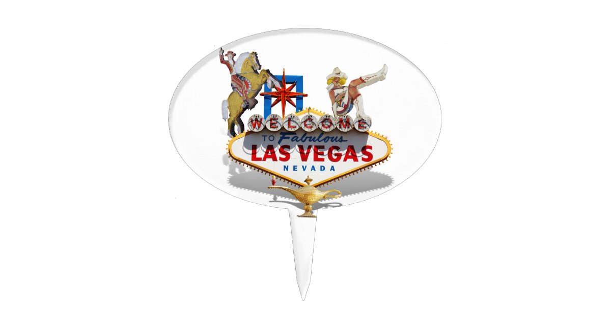 Acrylic Las Vegas Cake Topper Decoration Welcome Sign