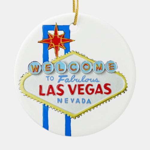 Las Vegas Welcome Sign Ceramic Ornament