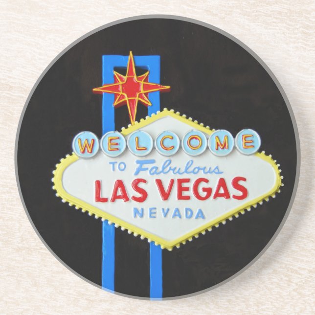 Las Vegas Welcome Sign Coaster (Front)
