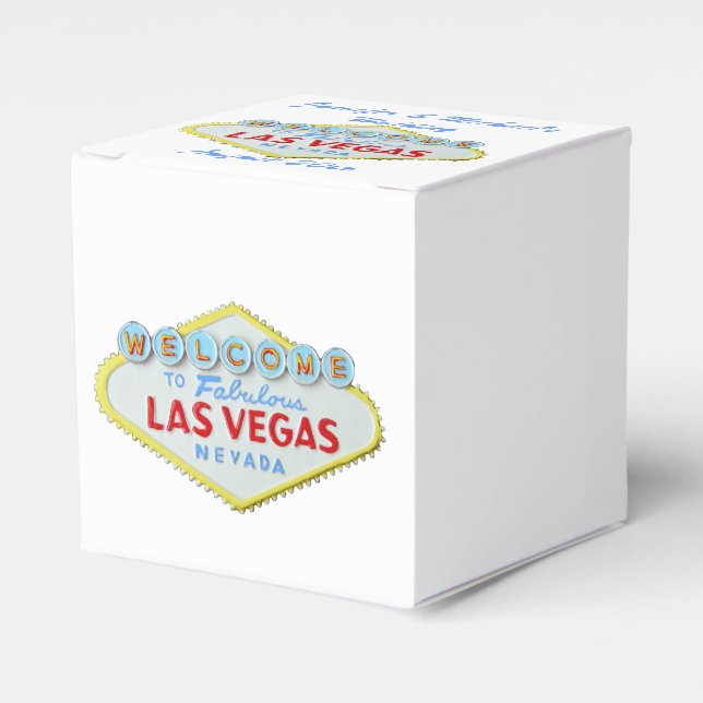 Las Vegas Welcome Sign Favor Boxes (Front Side)