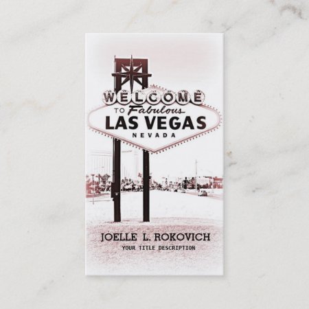 Las Vegas Welcome Sign Generic Business Card