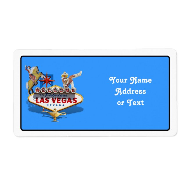 Las Vegas Welcome Sign Label (Front)
