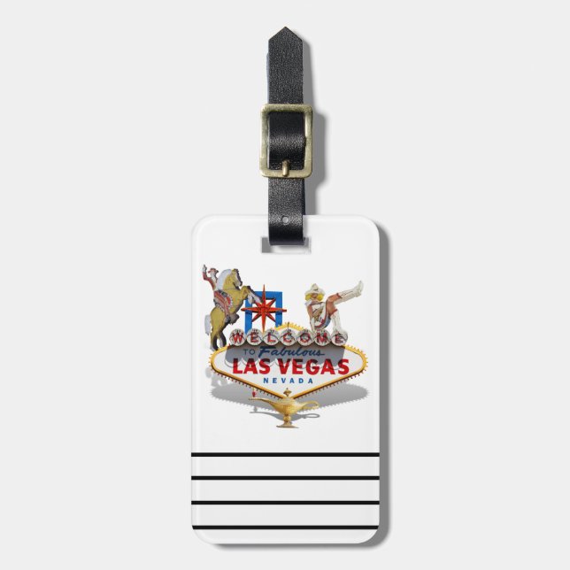 Las Vegas Welcome Sign Luggage Tag (Front Vertical)