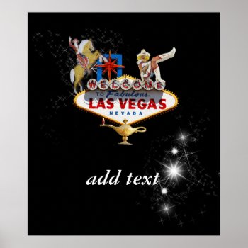 Las Vegas Welcome Sign On Starry Background by LasVegasIcons at Zazzle