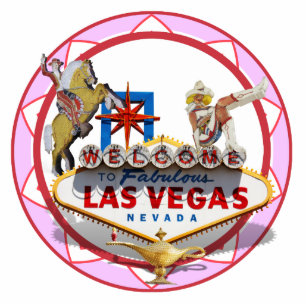 Las Vegas Welcome Sign Poker Chip Ornament