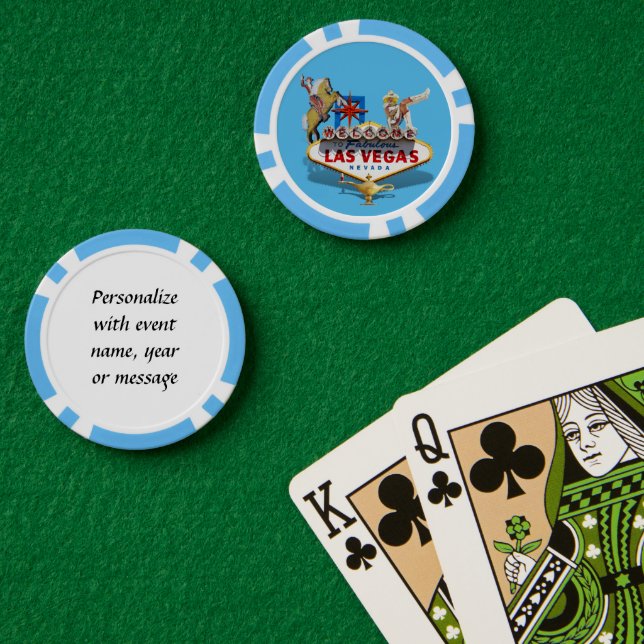 Las Vegas Welcome Sign Poker Chips (Poker Table (Double))