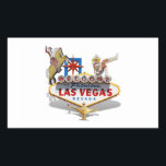Las Vegas Welcome Sign Rectangular Sticker<br><div class="desc">* Here at the *Las Vegas Icons* Store, you'll find designs including some of the most popular sights in Las Vegas, including the Las Vegas Welcome Sign, simulated Poker chips, dice and craps tables. ***** * #LasVegas Style * Las Vegas Welcome Sign Sticker by #LasVegasIcons #Gravityx9 at #Zazzle * Stickers...</div>