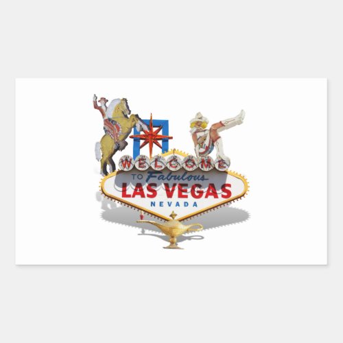 Las Vegas Welcome Sign Rectangular Sticker