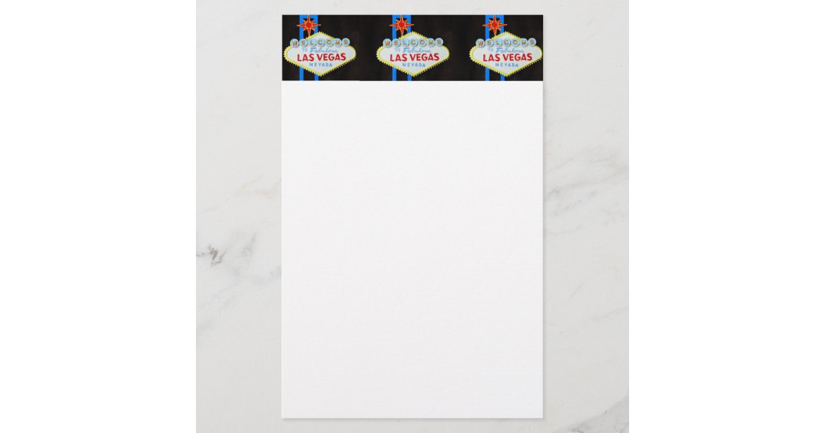 Las Vegas sign stationery Zazzle