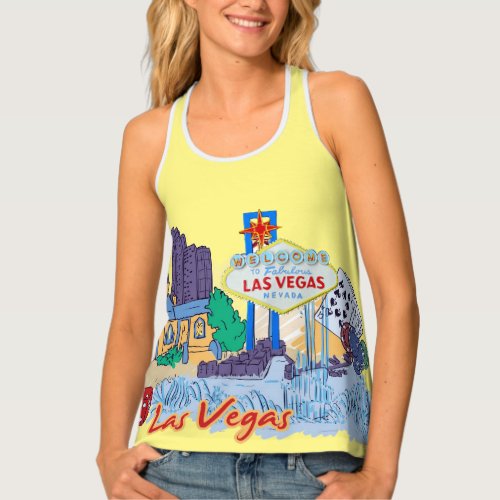 Las Vegas Welcome Sign Tank Top