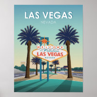 Las Vegas Welcome Sign Vintage Travel