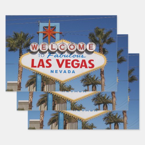 Las Vegas Welcome Sign Wrapping Paper Sheets