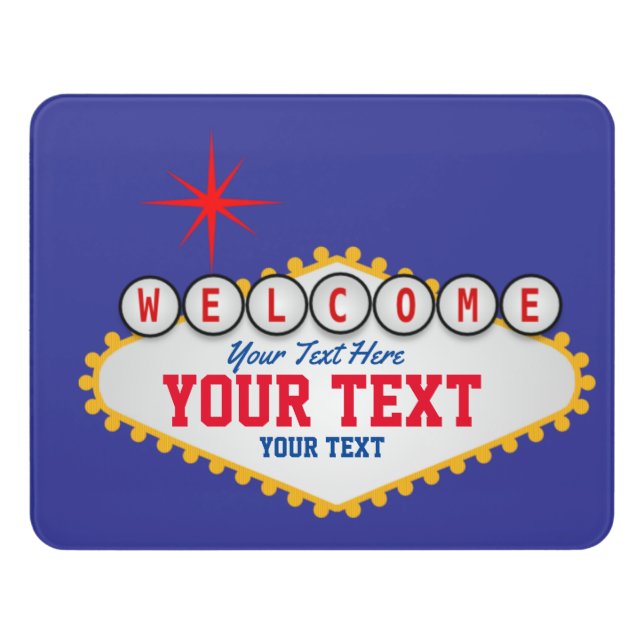 Las Vegas Welcome Sign Your Text  (Contemporary Front)