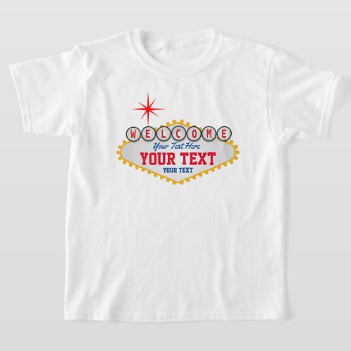 Las Vegas Welcome Text T_Shirt
