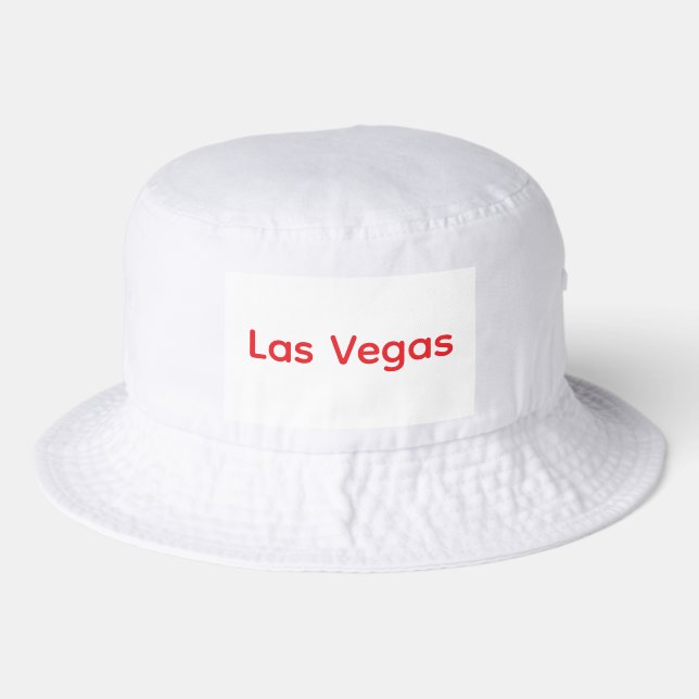 Las Vegas White Bucket Hat (Front)