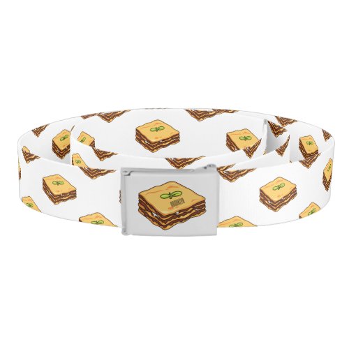 Lasagna cartoon illustration belt