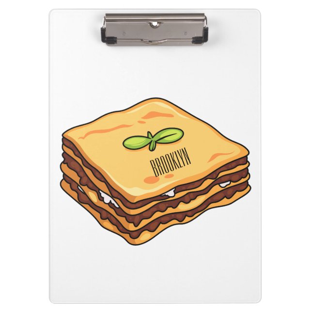 Lasagna cartoon illustration  clipboard (Front)