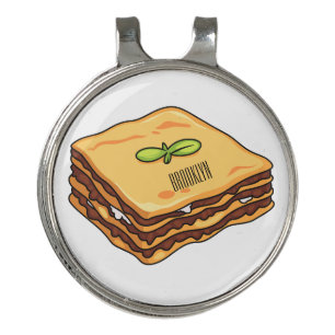 Lasagna cartoon illustration  golf hat clip