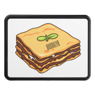 Lasagna cartoon illustration hitch cover