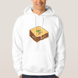 Lasagna cartoon illustration  hoodie