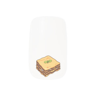 Lasagna cartoon illustration  minx nail art
