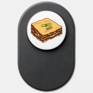 Lasagna cartoon illustration PopSocket